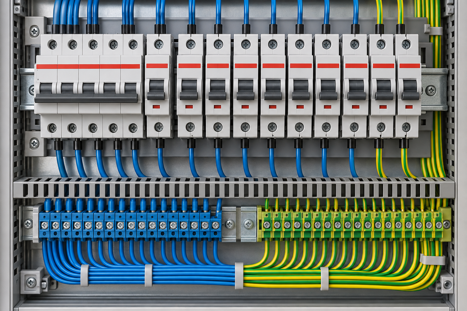 Distribuție electrică și conexiuni în tablou